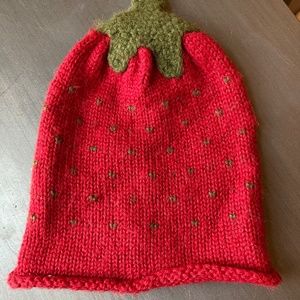 Alpaca Knitted Strawberry Hat